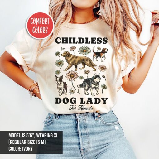 Childless Dog Lady Kamala Shirt Madam President Kamala Harris 2024