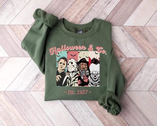 Halloween & Co Est. 1957 Sweatshirt, Horror Character Movie Hoodie