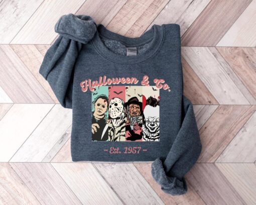 Halloween & Co Est. 1957 Sweatshirt, Horror Character Movie Hoodie