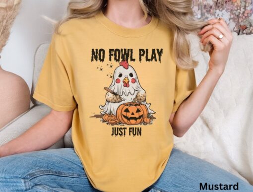 Halloween Shirt Chicken Shirt Ghost Shirt Trick or Treat Halloween