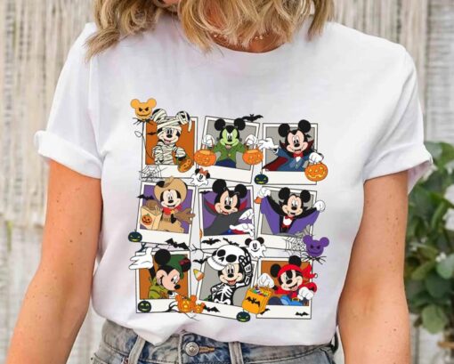 Mickey Mouse Photo Group Halloween Shirt, Disney Spooky Season Tshirt