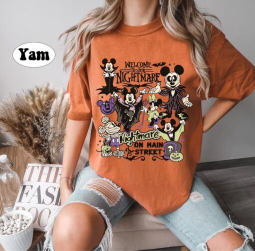 Welcome To Our Nightmare On Main Street Shirt, Mickey and Friends