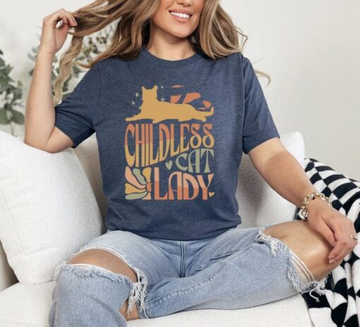 Childless cat lady shirt,Kamala Harris 2024 shirt,Madam President Tee