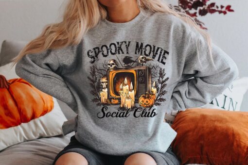 Spooky Movie Social Club Shirt, Retro Halloween Shirt