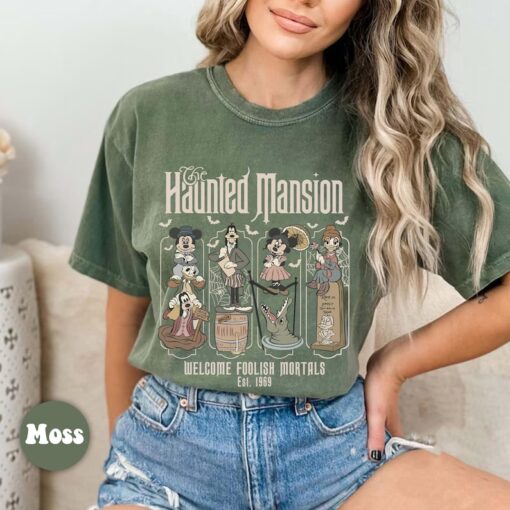 Vintage Mickey and Friends Haunted Mansion Disney Halloween Shirt