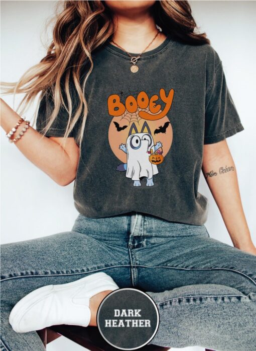 Booey Halloween Shirt, Cute Bluey Ghost T-Shirt