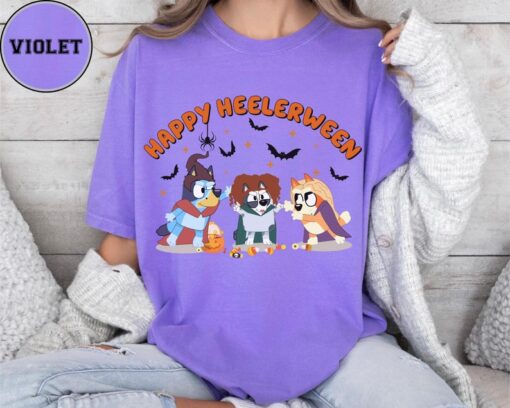 Comfort Colors Happy Heelerween Shirt, Bluey Halloween T-Shirt