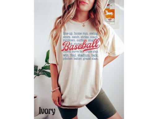 Comfort Colors® Baseball Shirt, Retro Baseball Shirt, Baseball Mama