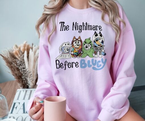 The Nightmare Before Bluey Themed Sweatshirt