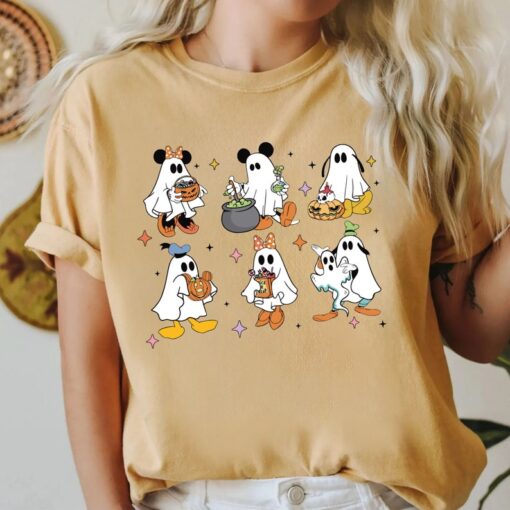 Comfort Colors® Halloween Disney Shirt, Mickey and Friends Ghost Shirt