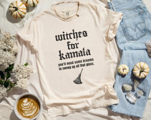 Witches for Kamala Shirt Halloween Witch Shirt Kamala Harris Shirt