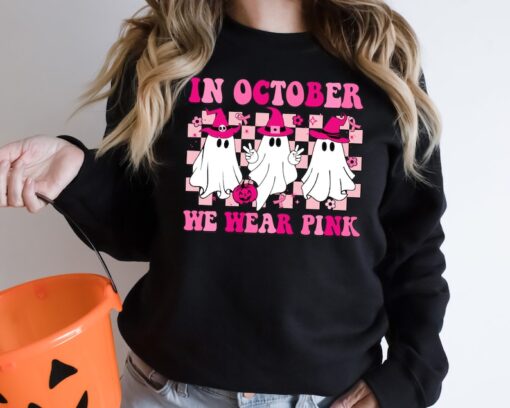 In October We Wear Pink Wizard Ghosts Sweatshirt