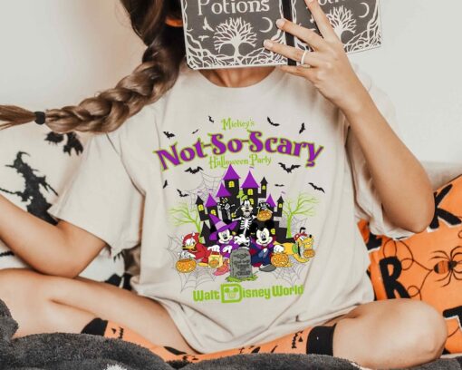 Disney Halloween 2024 Shirts, Disney Mickey's Not-So-Scary Shirt