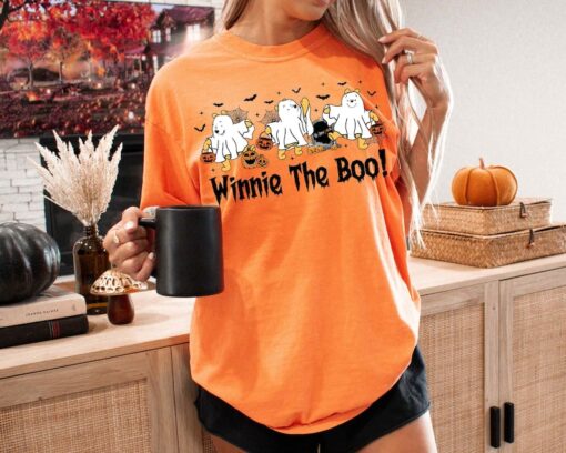 Winnie The Boo Halloween T-Shirt, Halloween Pooh Ghost Shirt