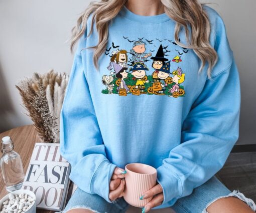 Cute Halloween Cartoon Characters Trick or Treat Sweatshirt