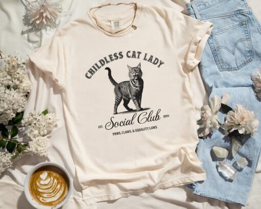 Childless Cat Lady Shirt Funny Political Shirt Halloween Social Club