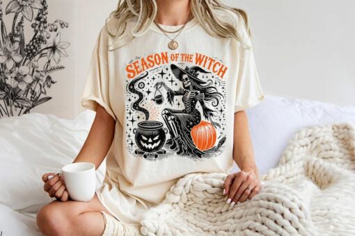 Season of the Witch Shirt, Funny Vintage Halloween Tshirt