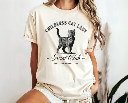 Childless Cat Lady Shirt Funny Political Shirt Halloween Social Club