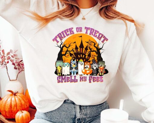 Bluey Trick Or Treat Smell My Feet Halloween Shirt